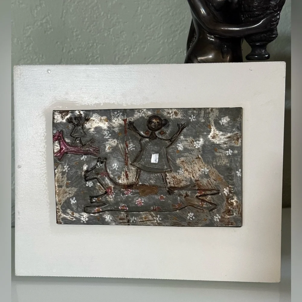 VINTAGE MID CENTURY MODERN ALIZANDRO VALENCIA METAL WALL SCULPTURE